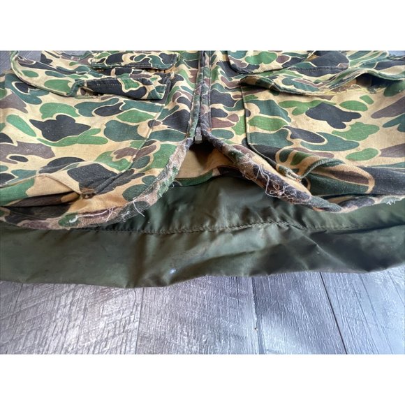 SAFTBAK Camo Vest Mens L Hunting with Game Pouch Shell Pockets Fishing Vintage - Picture 11 of 11